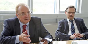BEKA management: Bernhard Köppel (right) with Rudolf Brendel